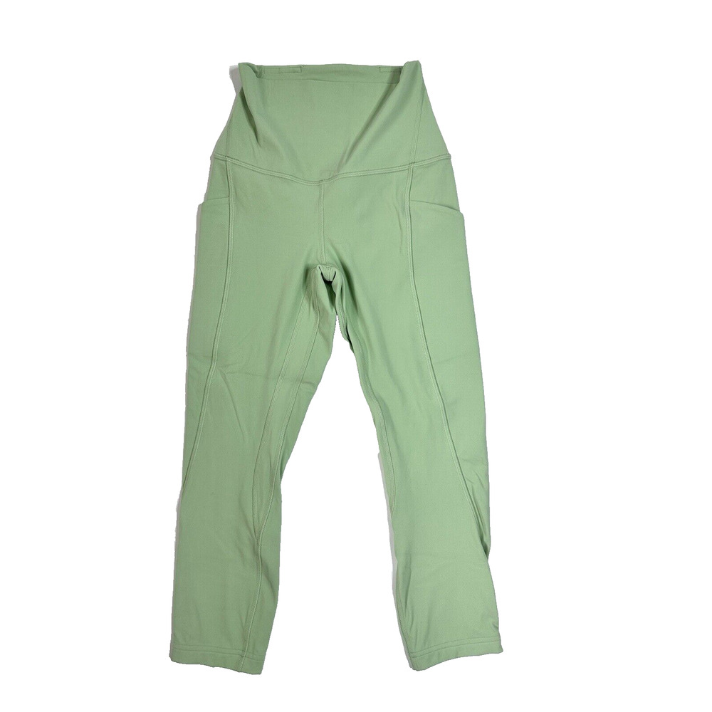 Lululemon Align High Rise Pant 25” Pockets Green Size 2